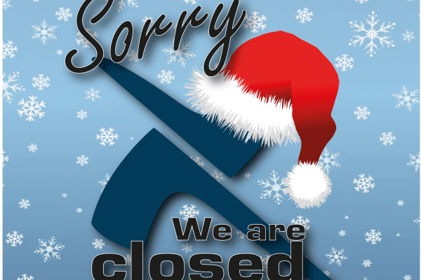 Kerst/nieuwjaar sluiting